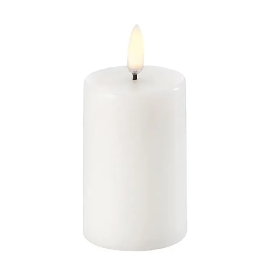 Bougie bloc Uyuni LED blanc Ø5 cm, 7,5 cm