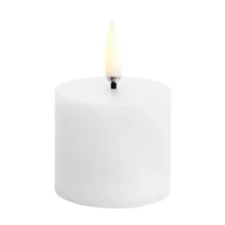 Bougie bloc Uyuni LED blanc Ø5 cm, 4,5 cm