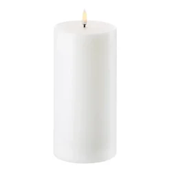 Bougie bloc Uyuni LED blanc Ø10,1 cm, 20,3 cm