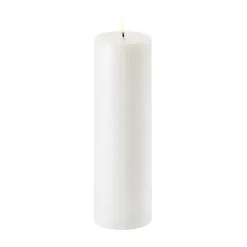 Bougie blocUyuni LED blanc Ø7,8 cm, 25 cm