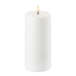 Bougie blocUyuni LED blanc Ø7,8 cm, 15,2 cm