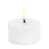 Bougie bloc Uyuni LED blanc Ø5 cm, 2,8 cm
