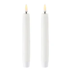 Bougie à chandelier Uyuni LED blanc Lot de 2, 15,5 cm
