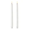 Bougie à chandelier Uyuni LED blanc Lot de 2, 25,2 cm