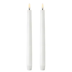 Bougie à chandelier Uyuni LED blanc Lot de 2, 25,2 cm
