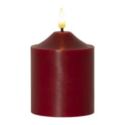 Bougie chauffe-plat LED Flame 12 cm, Rouge