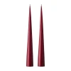Bougie cônique ester & erik 37 cm Lot de 2 mat, Deep wine 44/2