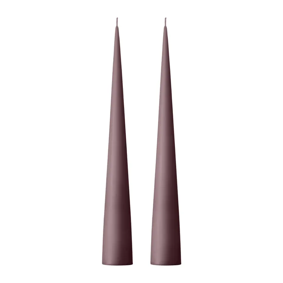 Bougie cônique ester & erik 37 cm Lot de 2 mat, Caviar 77