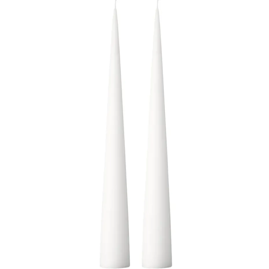 Bougie cônique ester & erik 37 cm Lot de 2 mat, Pure white 31