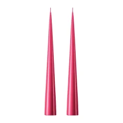 Bougie cônique ester & erik 37 cm Lot de 2 lacquées, Deep pink 41/2
