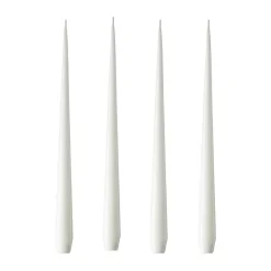 Bougie ester & erik Lot de 4 laquée, pure white, 32 cm