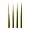 Bougie ester & erik Lot de 4 laquée, olive glow, 32 cm