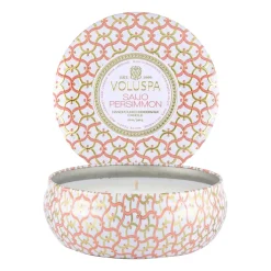 Bougie parfumée Maison Blanc 3-wick Tin 40 heures, Saijo Persimmon