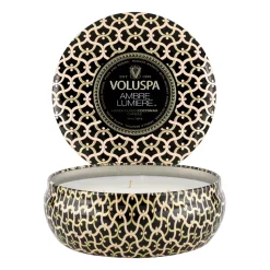 Bougie parfumée Maison Noir 3-wick Tin 40 heures, Ambre Lumiere