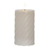 Bougie Pillar LED Flame Ø7,5x15 cm, Beige