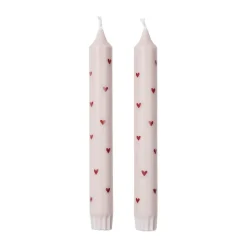 Bougies Amor 2 pièces, Light pink-red