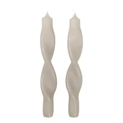 Bougies torsadées Twist twisted candles 23 cm Lot de 2, Rainy day