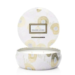 Bougie 3-wick in a tin 60 heures, Panjore Lychee