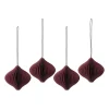 Boules de Noël Onion lot de 4, Rouge