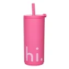 Bouteille isotherme avec pailles Travel Life 50 cl, Hi-cherry pink