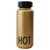 Bouteille isotherme Design Letters, Doré