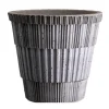 Cache-pot Atlas raw avec soucoupe, Gris, Ø21 cm