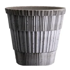 Cache-pot Atlas raw avec soucoupe, Gris, Ø21 cm