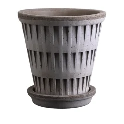 Cache-pot Atlas raw, Gris, Ø12 cm