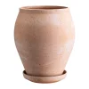 Cache-pot avec soucoupe Delphi 2 pièces, Rose, Ø22 cm, haut