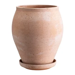 Cache-pot avec soucoupe Delphi 2 pièces, Rose, Ø22 cm, haut