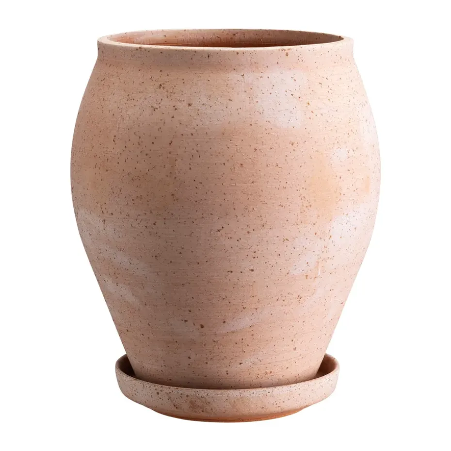 Cache-pot avec soucoupe Delphi 2 pièces, Rose, Ø22 cm, haut