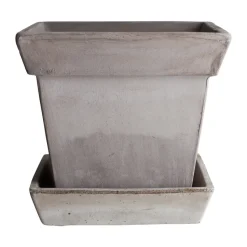 Cache-pot Gaia raw, Gris, Ø21 cm