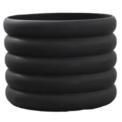 Cache-pot Mud noir, Grand, Ø 20 cm