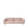 Canapé Rest, Canapé 3 places tissu steelcut trio 515 rose, pieds en chênen​