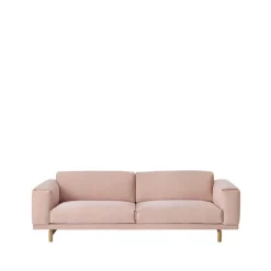 Canapé Rest, Canapé 3 places tissu steelcut trio 515 rose, pieds en chênen​