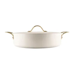 Casserole avec couvercle Heirol Royal Pearl Ø28 cm, Blanc-or