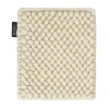 Échantillon de tapis Flock en laine, Blanc naturel