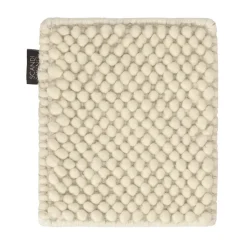 Échantillon de tapis Flock en laine, Blanc naturel