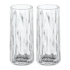 Club No. 3 verre à long drink plastique 25 cl, lot de 2, Cristal transparent
