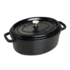 Cocotte en fonte ovale Staub 4,2 l, noir