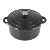 Cocotte en fonte ronde Nordwik 5 l, Noir-argenté