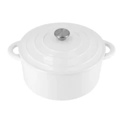 Cocotte en fonte ronde Nordwik 5 l, Blanc