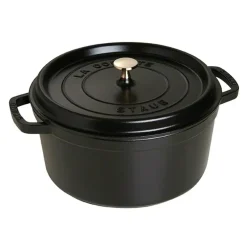 Cocotte en fonte ronde Staub 6,7 l, noir