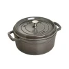 Cocotte en fonte ronde Staub 5,2 l, gris