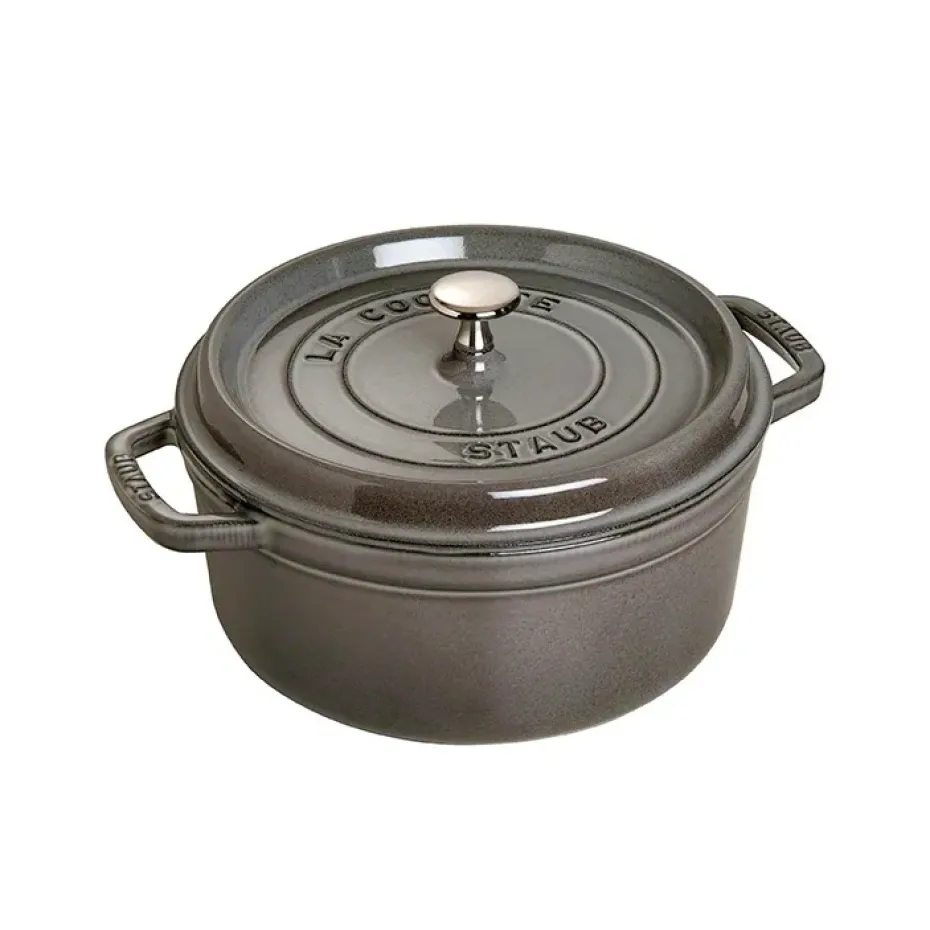 Cocotte en fonte ronde Staub 5,2 l, gris
