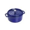 Cocotte en fonte ronde Staub, trois couches d'émail 3,8 l, bleu foncé