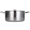 Cocotte martelée chromée avec couvercle Kroma, Pixel, 4 L
