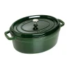 Cocotte ovale La Cocotte Staub fonte 6,7 L, Basilic vert