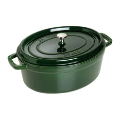 Cocotte ovale La Cocotte Staub fonte 5,5 L, Basilic vert