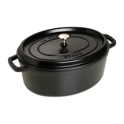 Cocotte ovale La Cocotte Staub fonte 6,7 L, Noir